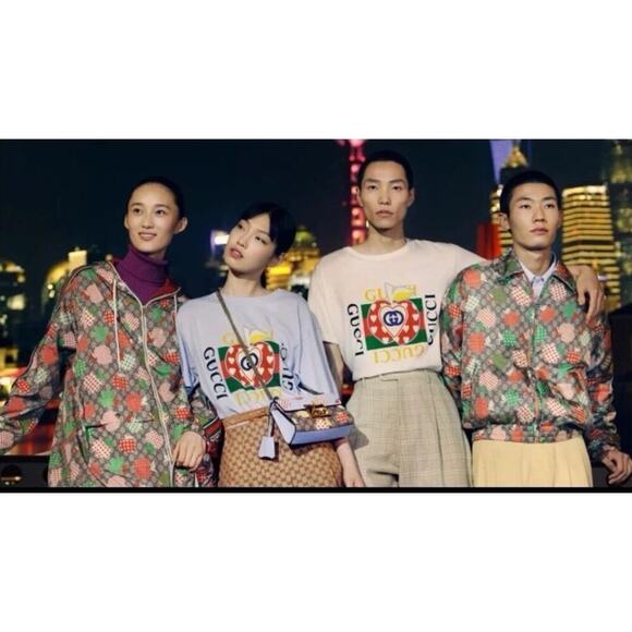 NWT Gucci Men's Les Pommes Nylon Jacket Size 44 - Picture 7 of 16